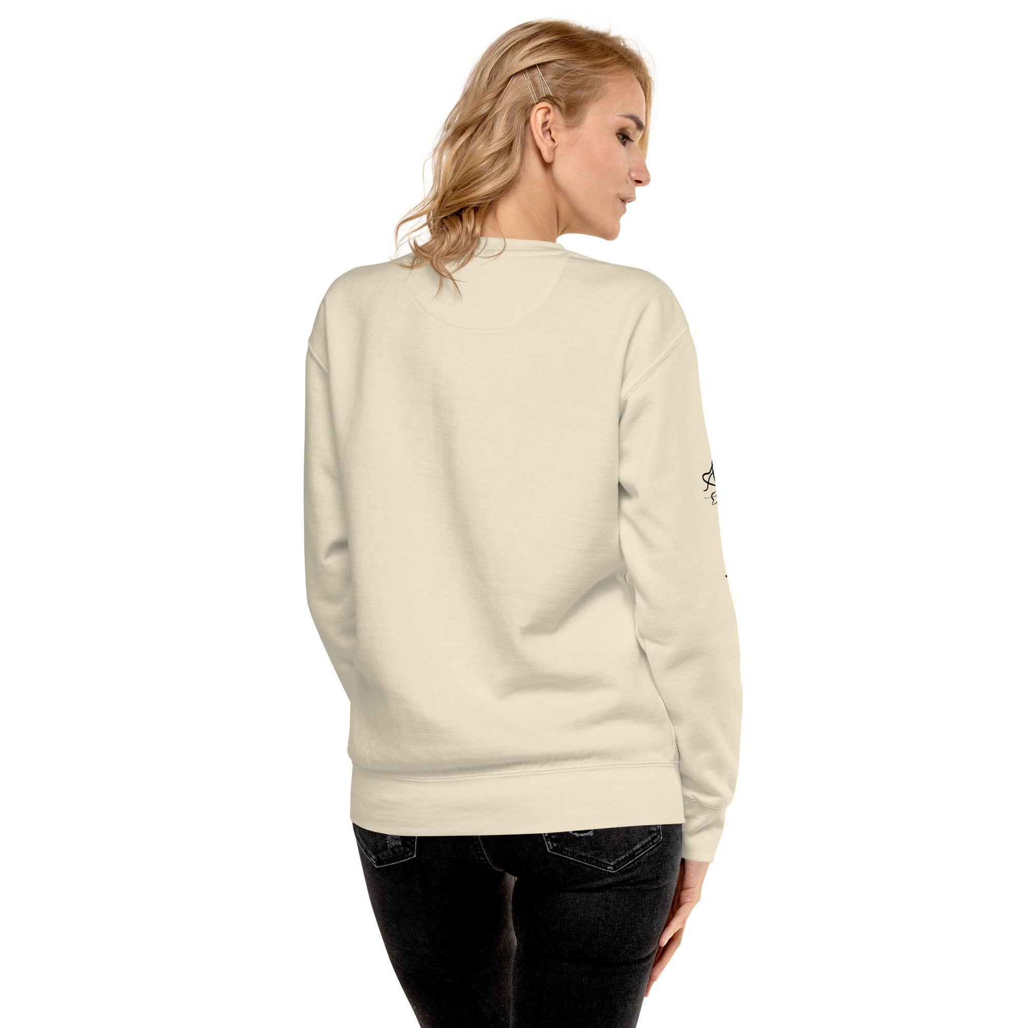 3 Crosses Crewneck with Be The Ark Sleeve Print | Christian Sweatshirt