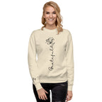 Grateful Rose Premium Crewneck | Women's Christian Sweatshirt