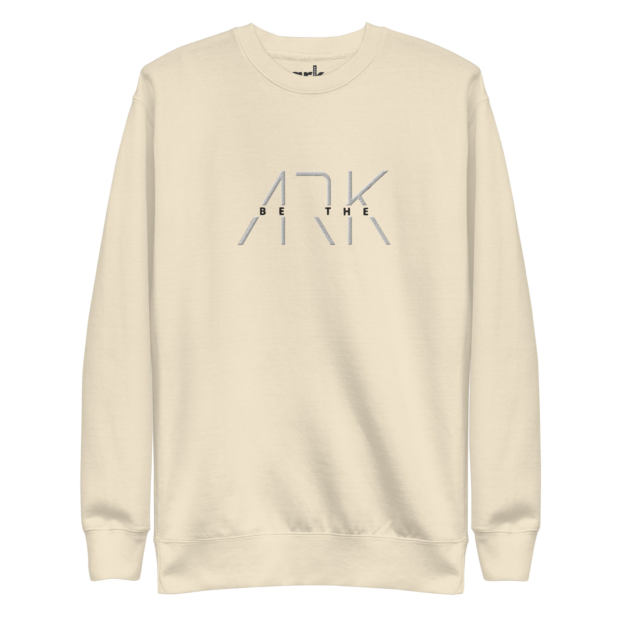 Men's Classic Crewneck Sweatshirt - Be The Ark Embroidery - Various Colors Christian Faith Sweater