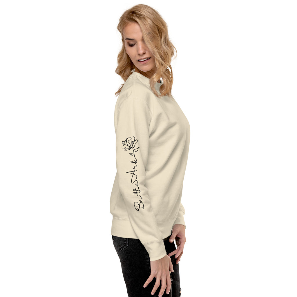 3 Crosses Crewneck with Be The Ark Sleeve Print | Christian Sweatshirt