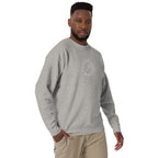 Men's Classic Crewneck Sweatshirt - Pursue and Proclaim Embroidery - Various Colors Christian Faith Sweater