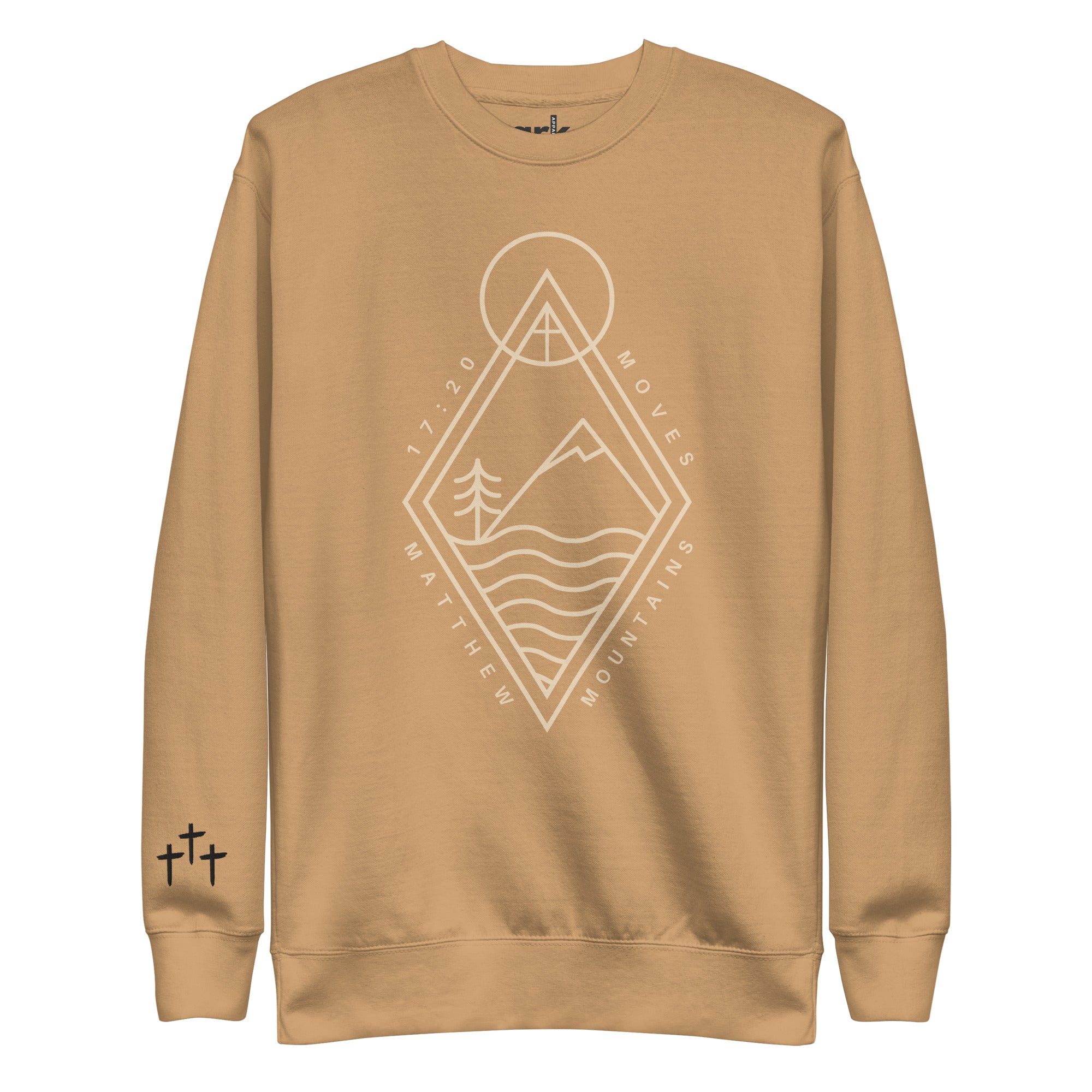 Moves Mountains Crewneck | Matthew 17:20 Christian Sweatshirt
