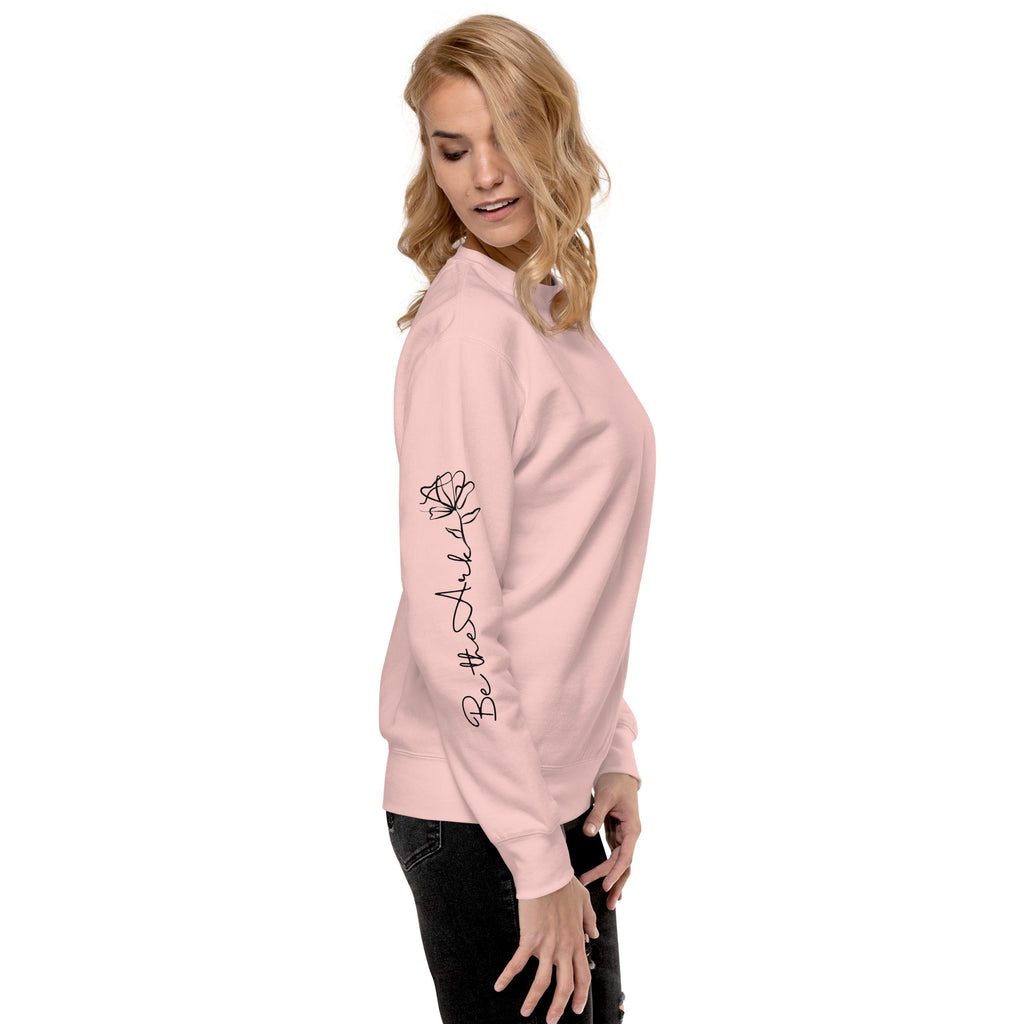 3 Crosses Crewneck with Be The Ark Sleeve Print | Christian Sweatshirt