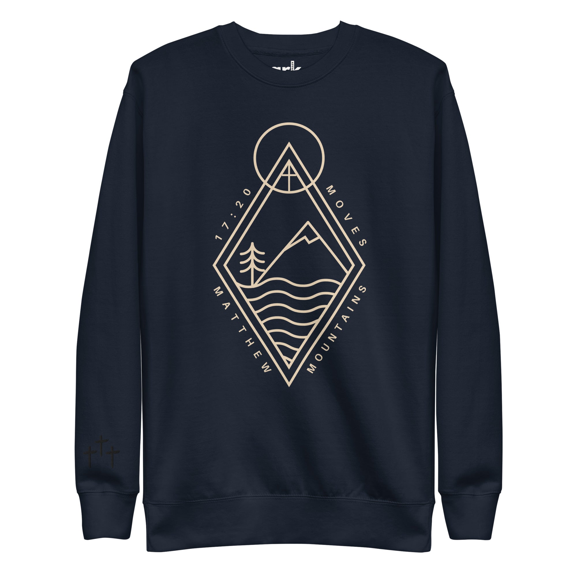 Moves Mountains Crewneck | Matthew 17:20 Christian Sweatshirt