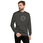 Men's Classic Crewneck Sweatshirt - Pursue and Proclaim Embroidery - Various Colors Christian Faith Sweater