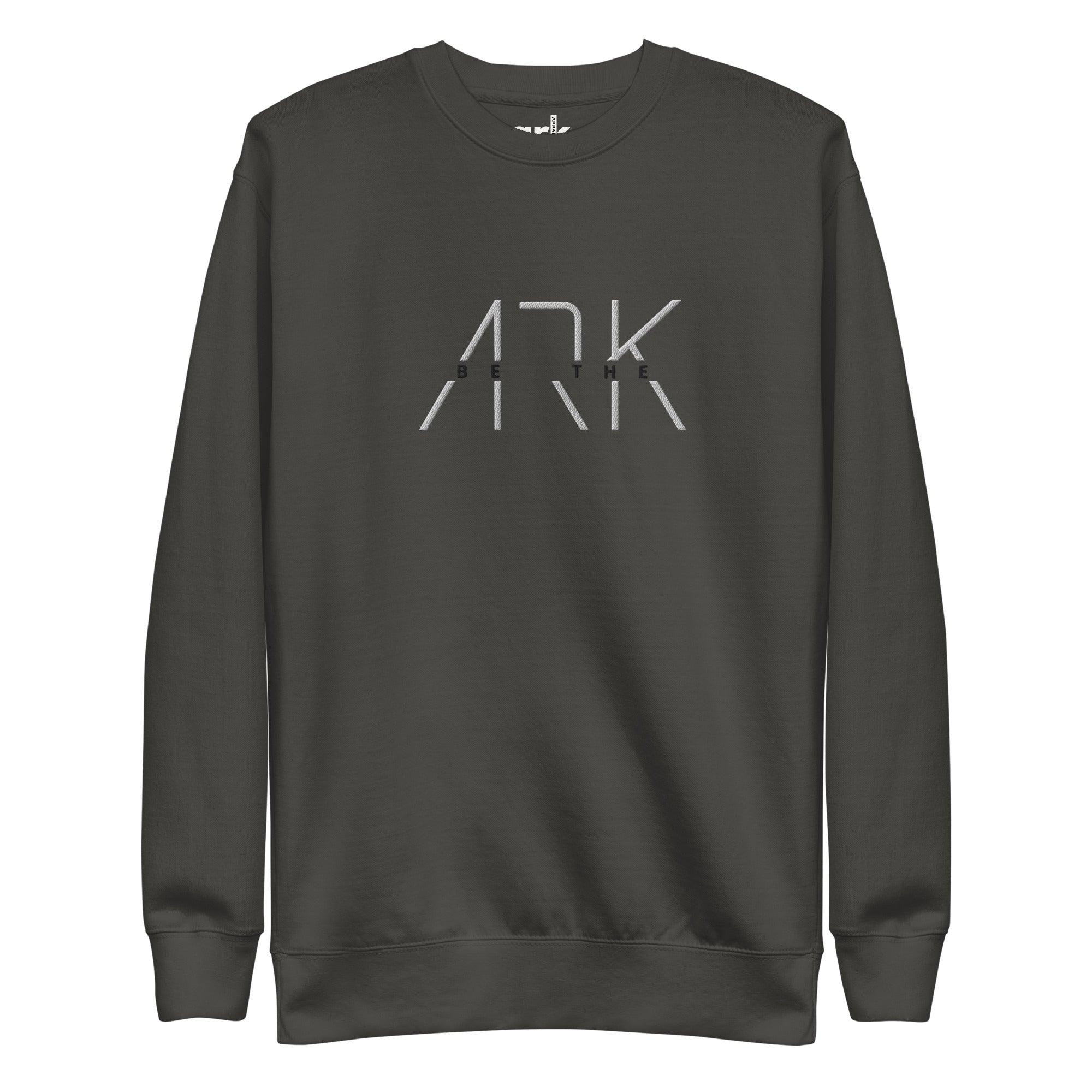 Men's Classic Crewneck Sweatshirt - Be The Ark Embroidery - Various Colors Christian Faith Sweater