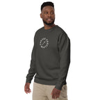 Men's Classic Crewneck Sweatshirt - Pursue and Proclaim Embroidery - Various Colors Christian Faith Sweater