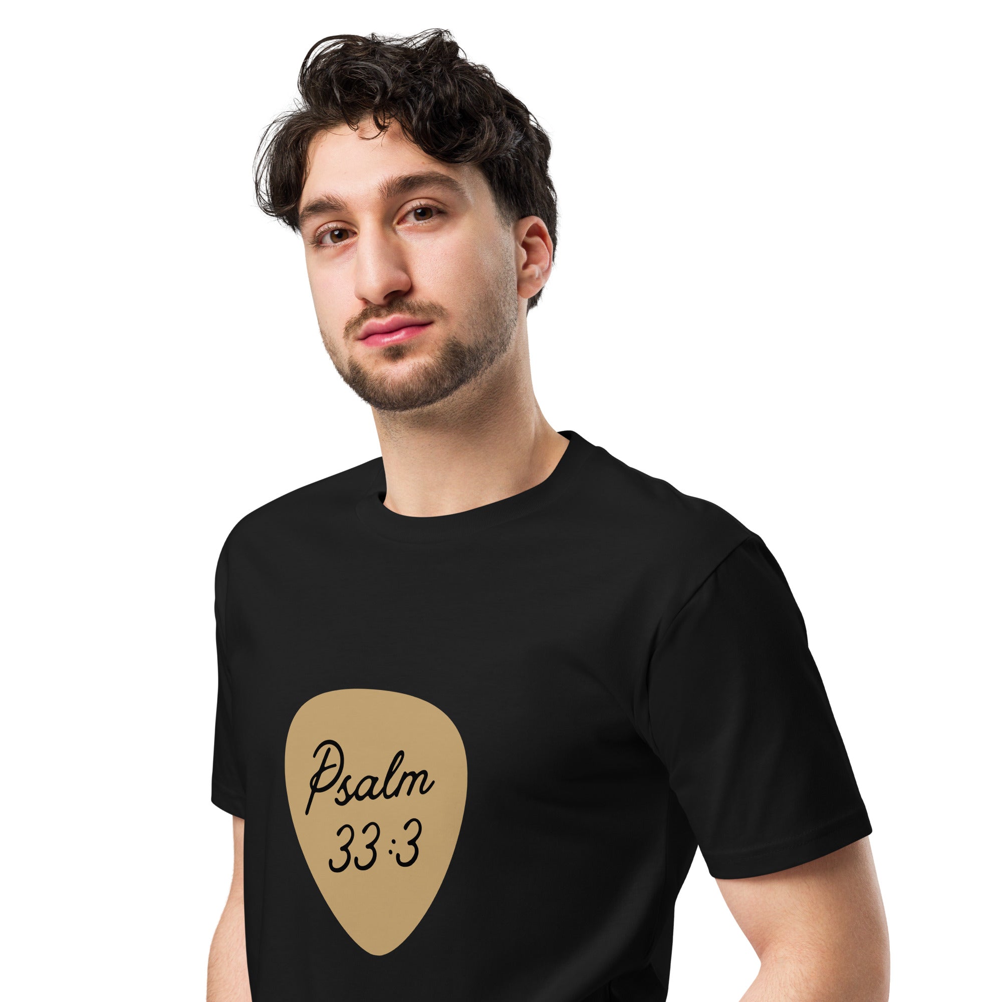 Men's Premium T-Shirt - Psalm 33:3 Print - Multiple Colors Christian Tee