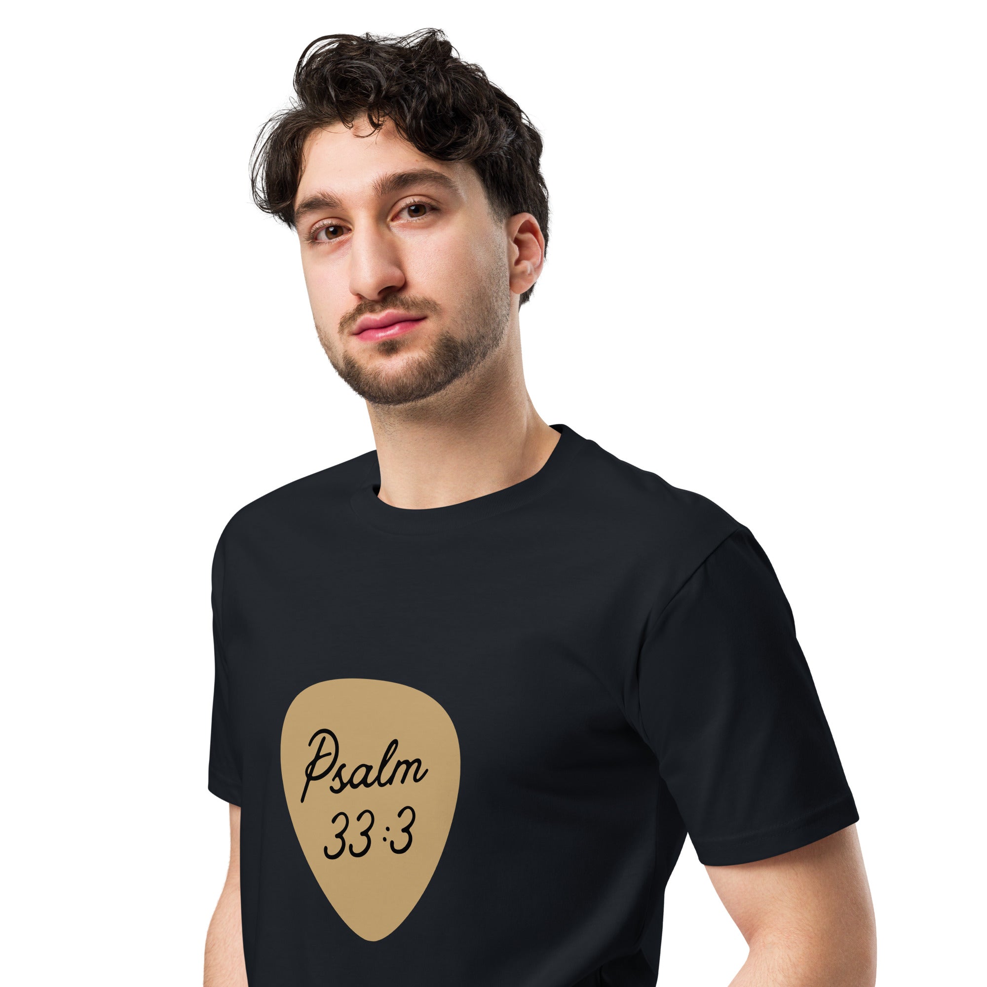 Men's Premium T-Shirt - Psalm 33:3 Print - Multiple Colors Christian Tee