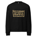 Men Crew Neck Sweatshirt with Front Text Print Long Sleeve
