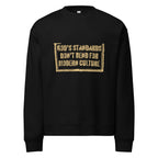 Men Crew Neck Sweatshirt with Front Text Print Long Sleeve