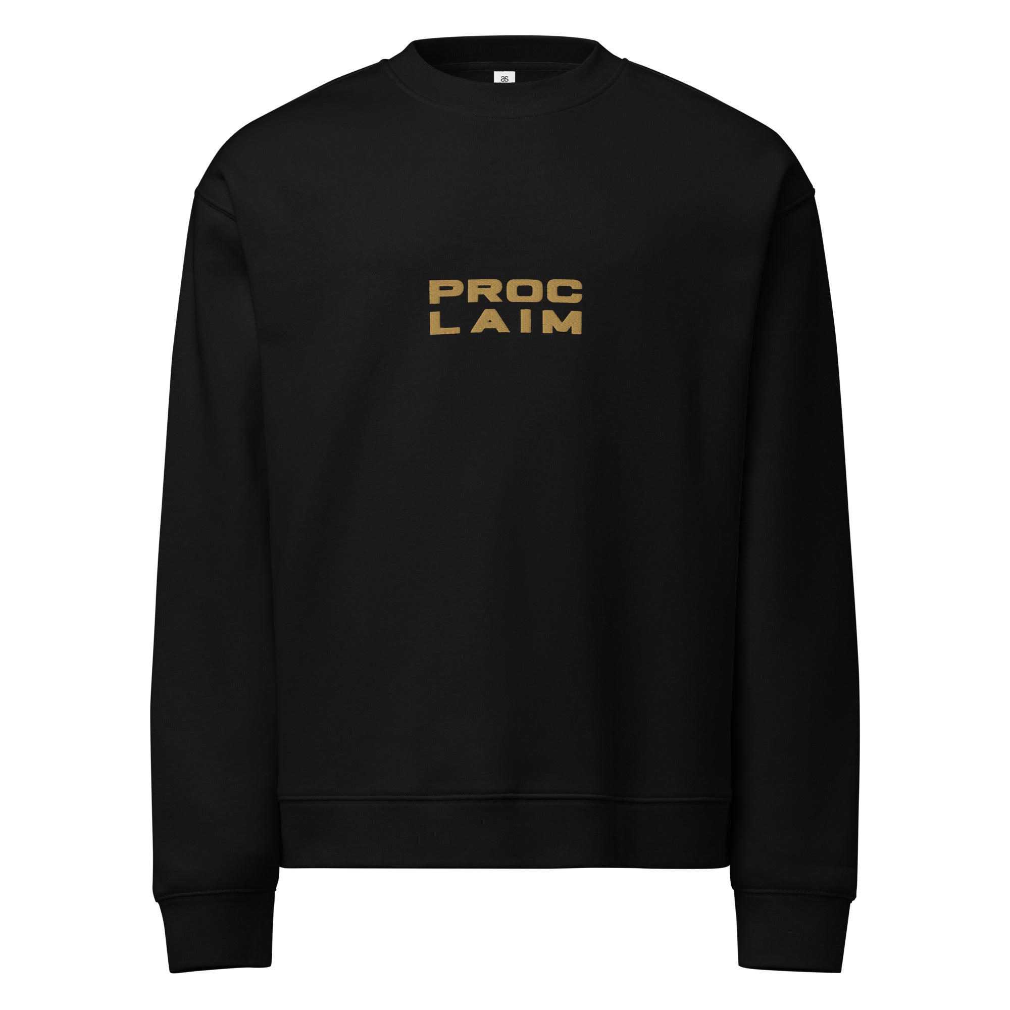 Men's Relaxed Crew Neck Sweatshirt - Proclaim Embroidery - Various Colors Christian Faith Sweater