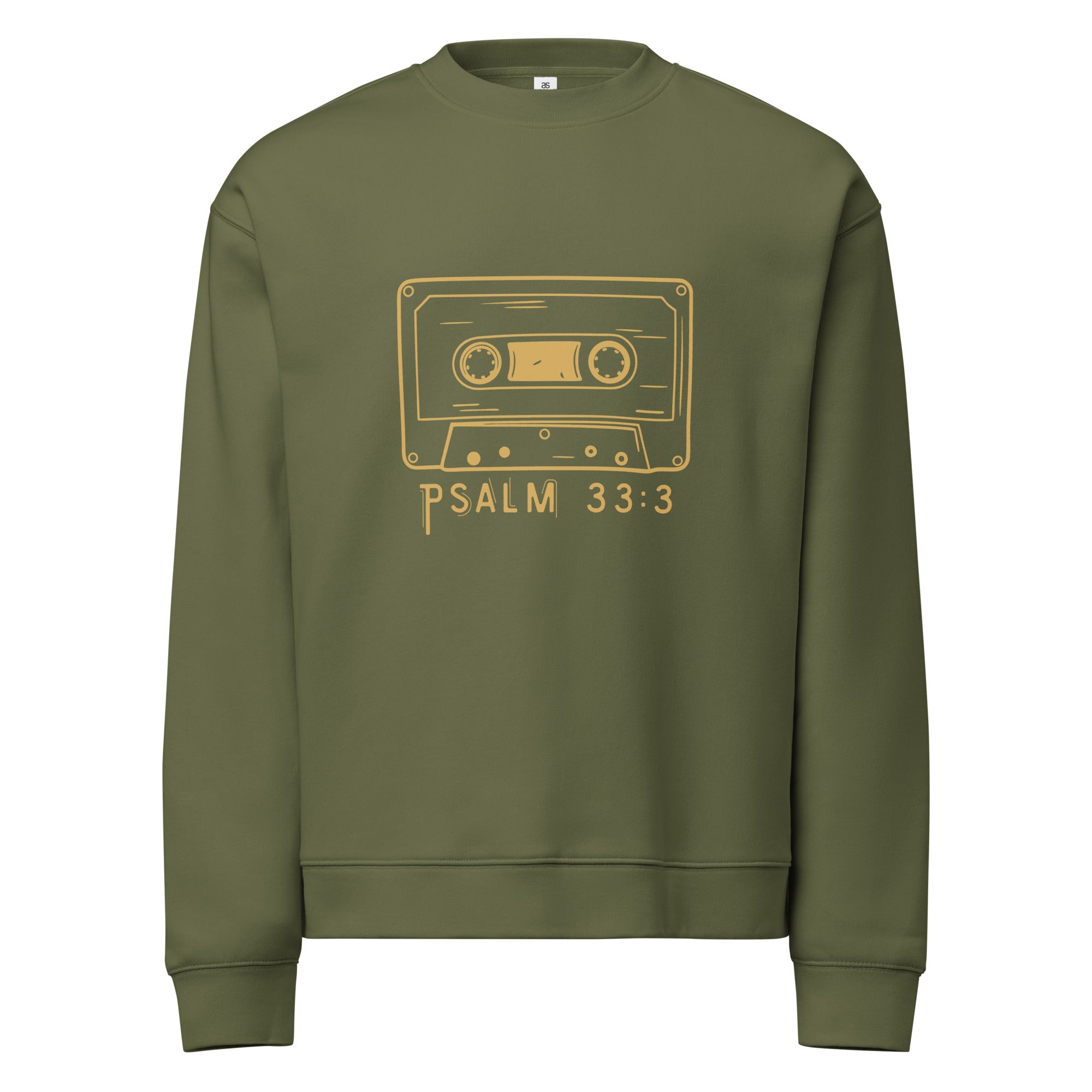 Men's Crew Neck Sweatshirt - Psalm 33:3 Bible Verse Print - Various Colors Christian Faith Sweater