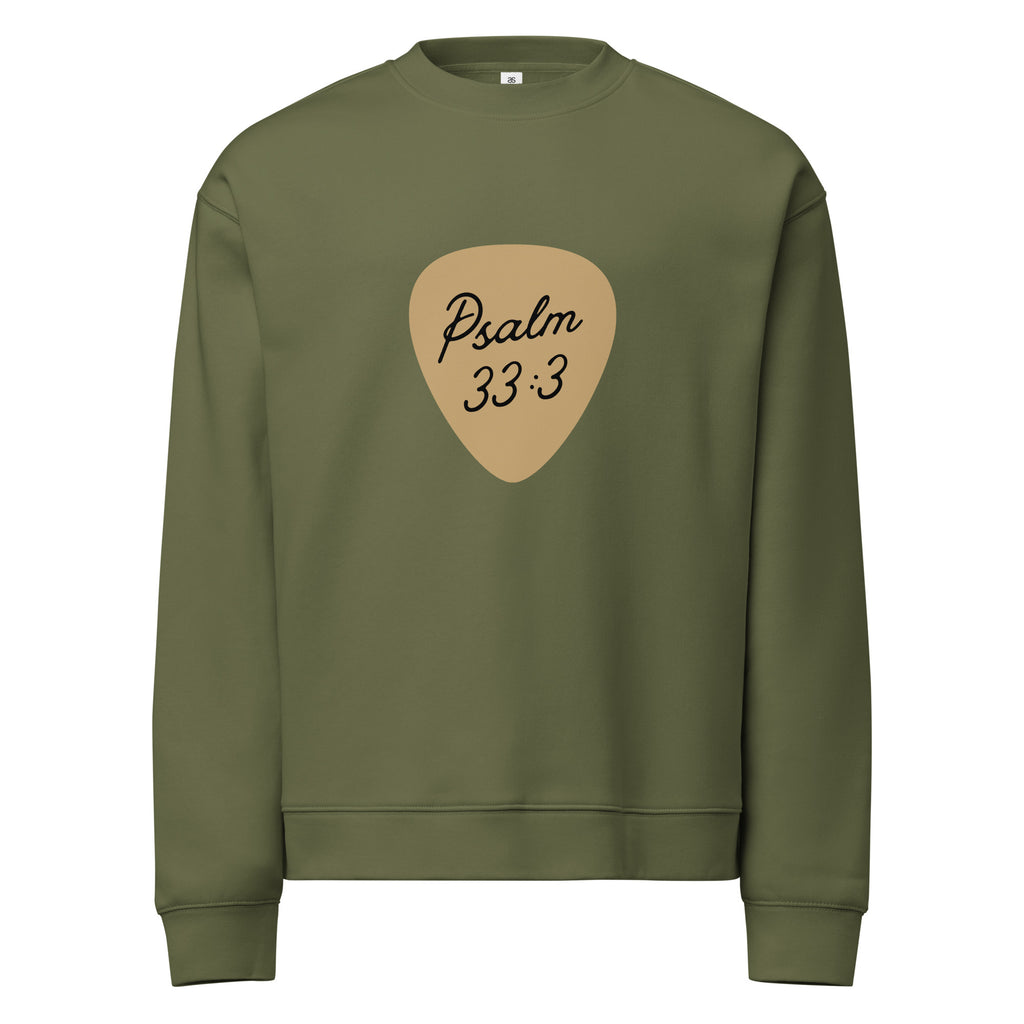 Men Crew Neck Sweatshirt with Front Text Print Long Sleeve