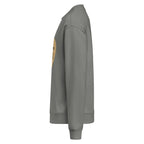 Men Crew Neck Sweatshirt with Front Text Print Long Sleeve