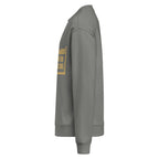 Men Crew Neck Sweatshirt with Front Text Print Long Sleeve