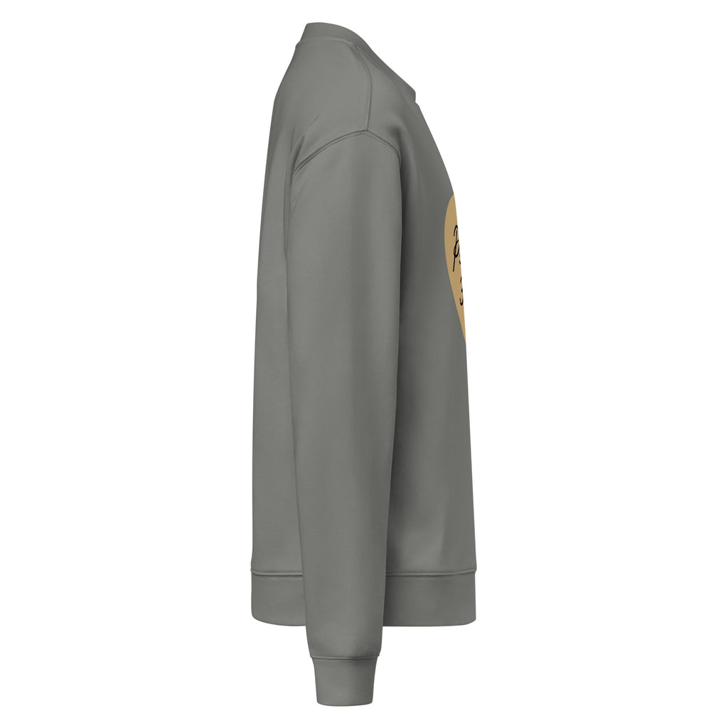 Men Crew Neck Sweatshirt with Front Text Print Long Sleeve