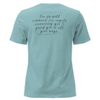 Women's Relaxed Fit T-Shirt - Psalm 91:11 Bible Verse Print Front & Back - Various Colors Christian Faith Tee
